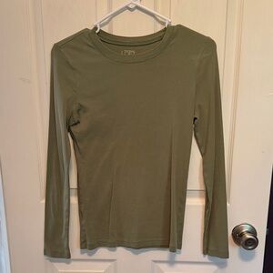 LOFT Sage Green Long Sleeve Tee